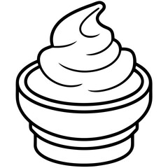 Shaving cream line art vector