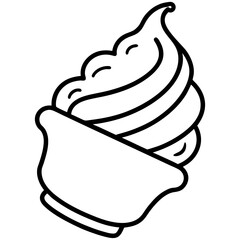 Shaving cream line art vector