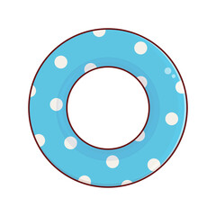 Blue Polka Dot Swim Ring cartoon cute