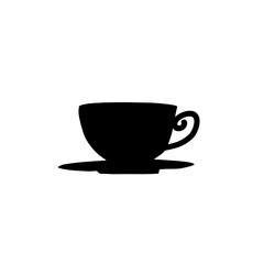 Silhouette of teacups