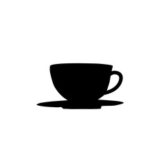 Silhouette of teacups