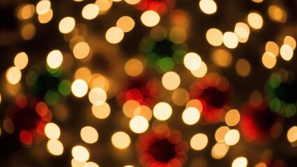 Obraz premium Blurred Christmas Lights Background Bokeh Effect.