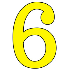 Colorful Gradient Number Six on Black Background, Modern Minimal Typography Digit with Neon Rainbow Effect for Digital Design, Posters, Branding and Infographics