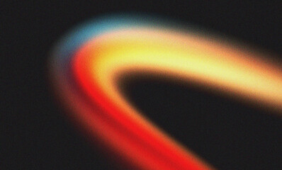 Artistic yellow red and cyan abstract background with grainy light leak and cinematic texture