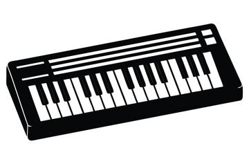Fototapeta premium keyboard line art silhouette vector illustration