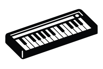 Fototapeta premium keyboard line art silhouette vector illustration