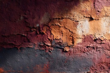 Fototapeta premium Wall paint gradually covers the surface