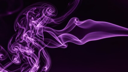 Obraz premium Ethereal purple tendrils dance in the darkness creating a mesmerizing pattern against blackness