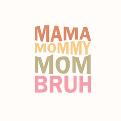 Fototapeta premium Moms Club Typography SVG Vector Illustrator design 
