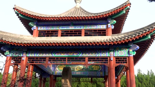 Xiantiantaihou stone tablet in Taiqing Palace of Luyi County, Zhoukou City, Henan Province. It is the ancestral temple revered by all the major Taoist sects in China. 
