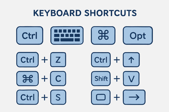 Keyboard shortcuts guide for Windows and Mac operating systems.
