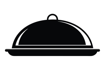 Obraz premium serving tray line art silhouette vector illustration