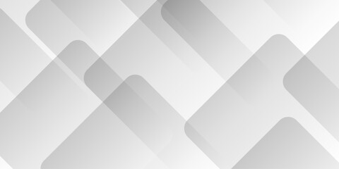 Obraz premium Gray wide lines or boxes geometry background wallpaper banner. Cover poster backdrop design. Modern Abstract white background design with layers of textured white transparent material in triangle.
