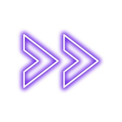 Futuristic Arrow neon lines. Glowing neon light direction. Vector illustration.