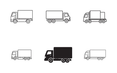 Collection of delivery trucks in various designs