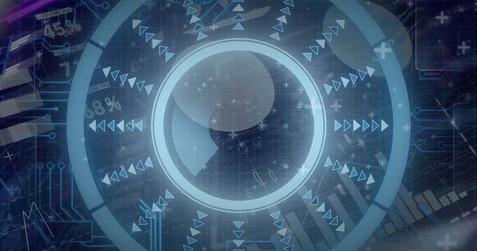 Animation of scope scanning over data processing