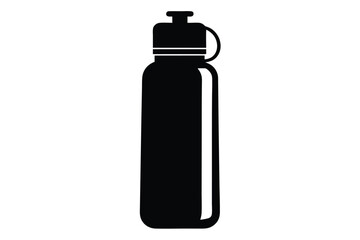 Fototapeta premium reusable water bottle line art silhouette vector illustration