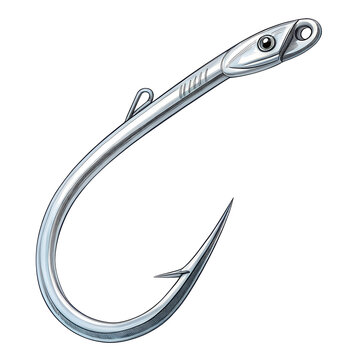 Fishing Hook Isolated on Transparent Background PNG