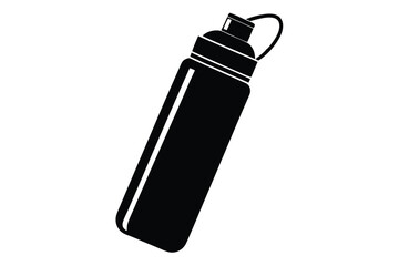reusable water bottle line art silhouette vector illustration