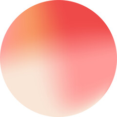 Minimal circular gradient decorative shape. Traditional Chinese watercolor decorative elements series with red color gradient.