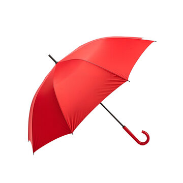 red umbrella isolated on white