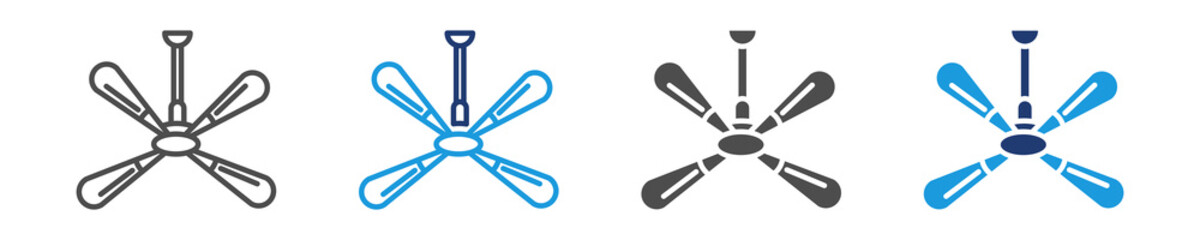 Obraz premium celling fan icon set multiple syle