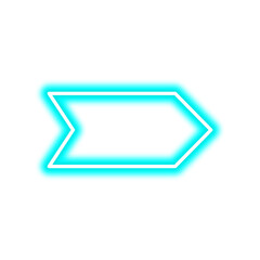 Futuristic neon right arrow. Modern neon glowing arrow . Vector illustration.