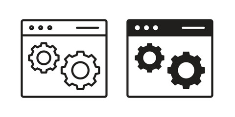 Fototapeta premium Software icon vector logo design element. Vector emblem template.