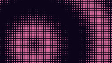 Abstract Dark Pink Halftone Dot Matrix Pattern Background with Gritty Noir Aesthetic