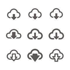 Fototapeta premium Generic Download Vector Icon Design Element for Software Interfaces and Online Content Portals