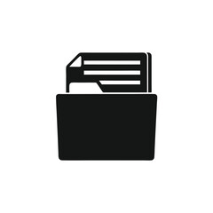Obraz premium Simple file folder graphic for business data management and document filing system interface