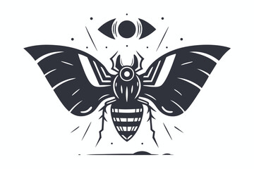 Fototapeta premium Swarm Hive Alien Creature Icon, Group Mind Insectoid Monster Concept for Fantasy Media