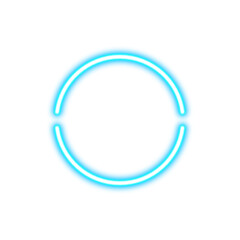 Neon circle frame. Glowing neon circle frame. Neon glowing circles. Vector illustration