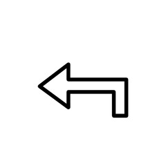 Graphic arrow symbol for interface navigation and direction