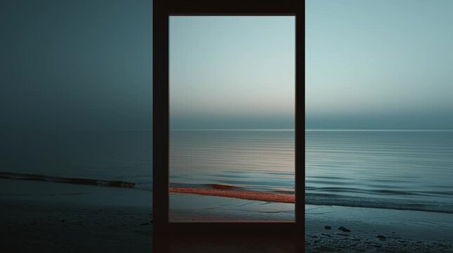 Abstract cinematic frame where calm and chaos coexist in one scene without a visible boundary, using contrast in light, texture, and motion to represent inner conflict and divided reality.
