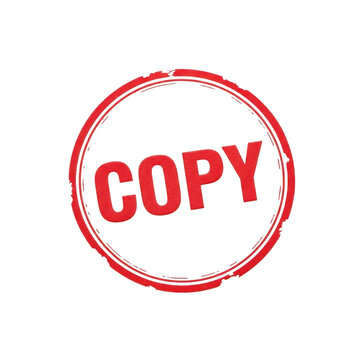 Red copy stamp icon isolated on transparent background