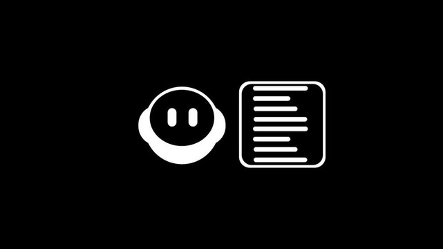This small digital assistant is shown next to a structured document icon to represent the efficient processing and organization of large amounts of textual information by an automated system