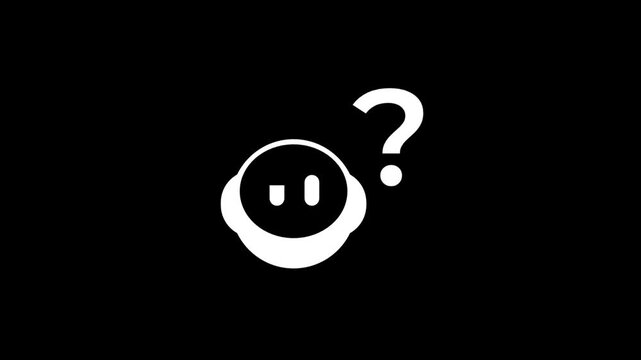 A curious robotic face is paired with a prominent question mark to signify an active search for information or a system state that is currently awaiting a specific user input or query
