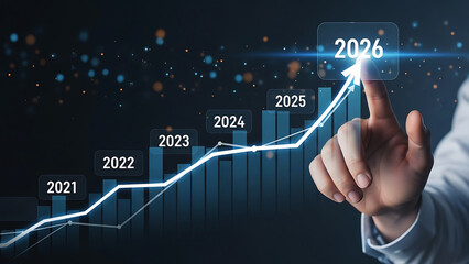 Obraz premium Analyzing future growth trends with a focus on 2026