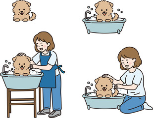 애견 반려견 강아지 일러스트 