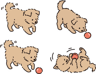 Obraz premium 애견 반려견 강아지 일러스트 