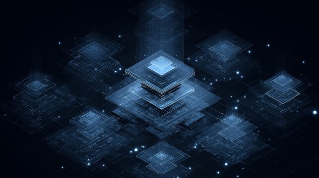 Layers of holographic fields form an infrastructure ecosystem in a digital space