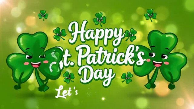 St. Patrick's Day Celebration with Lucky Shamrocks and Golden Coins