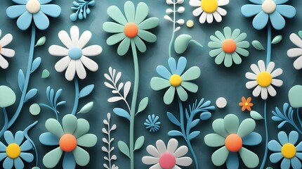 seamless floral pattern with flowers