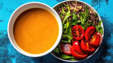 Healthy Quinoa Salad with Tomatoes and Dressing