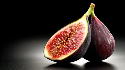 Fresh Fig Fruit Half Cut