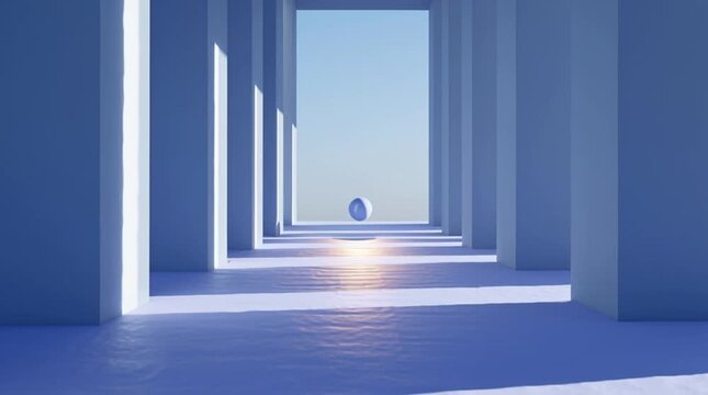 Hyper-clean minimalist scene with a single object in perfect order, except for one element subtly glitching or vibrating, introducing tension and digital disruption into an otherwise precise compositi