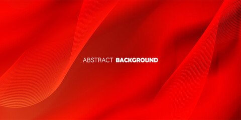 Red Abstract Gradient Background with Smooth Flowing Waves. Modern creative trendy design in vector illustration © Fahrus sinatria