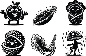 Versatile veggie life silhouette graphics bundle for vegetarian lifestyle