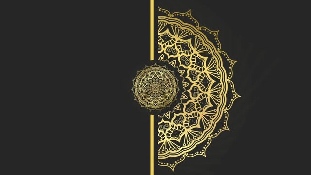 Mandala motion background for ramadan islamic and wedding template